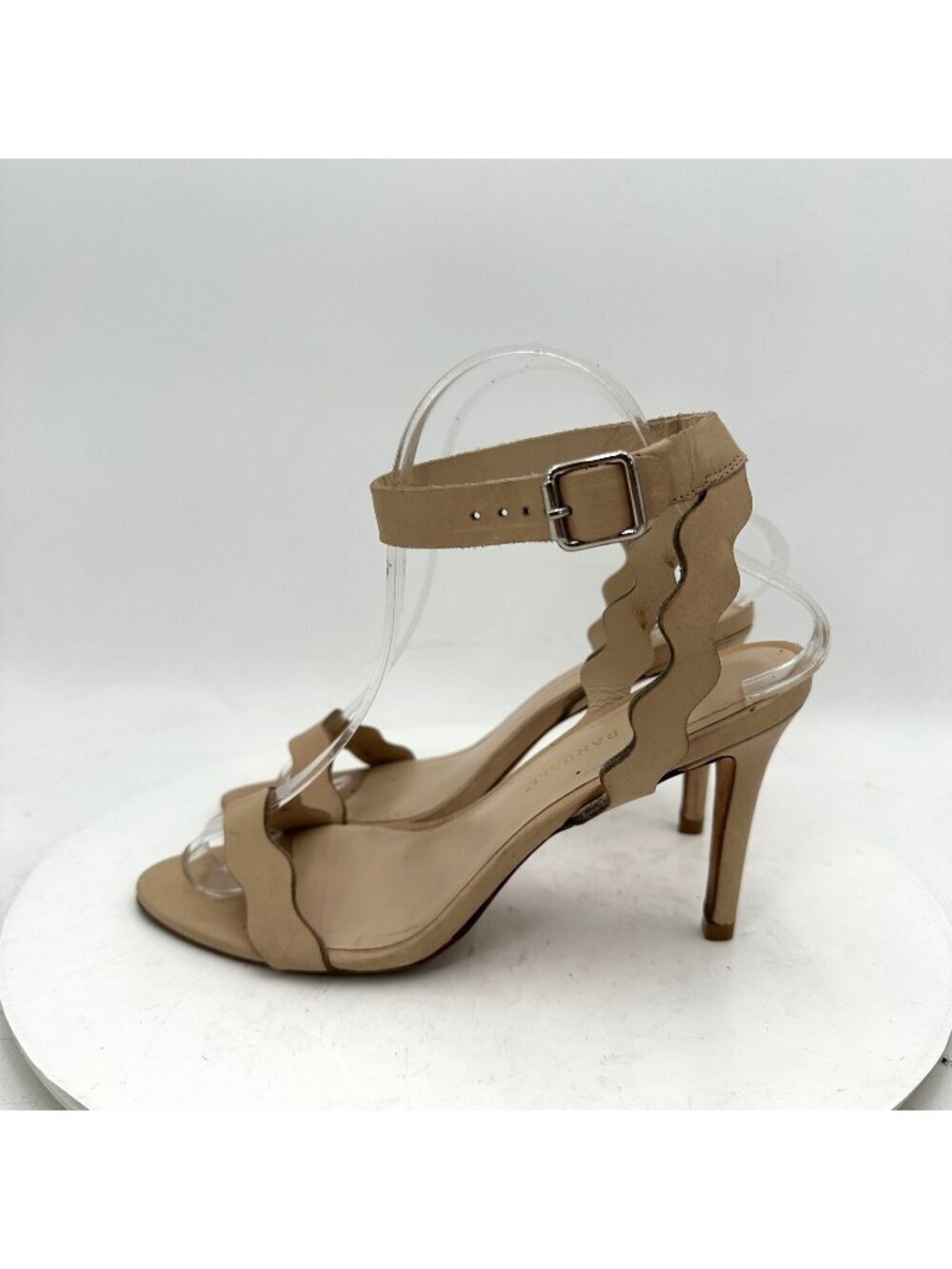 Loeffler Randall Size 7B Brown Leather Strappy Buckle High Heel Sandal